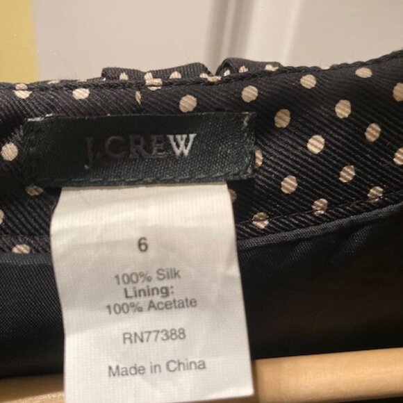 JCrew silk black and white polka dot dress - Picture 6 of 6